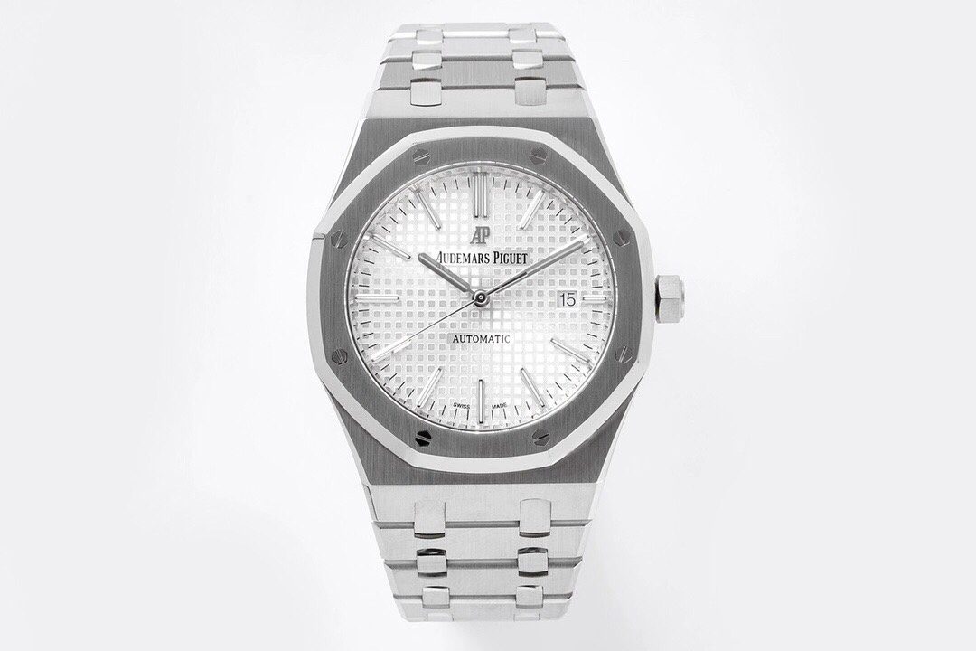 Audemars Piguet Royal Oak 41mm 15400ST SS ZF 1:1 Best Edition White Textured Dial on SS Bracelet V2 SA3120 Super Clone