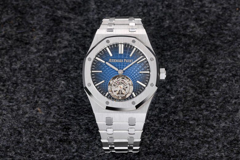 AP 로열 오크 41mm 26530PT.OO.1220PT.01 SS R8F 1:1 베스트 에디션 블루 다이얼 SS 브레이슬릿 A2950 투르비용