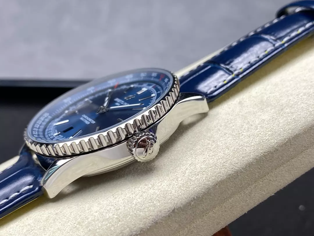 Breitling Navitimer Automatic 41mm SS BLSF Blue Dial on Blue Leather Strap A2824 V2 - Image 6