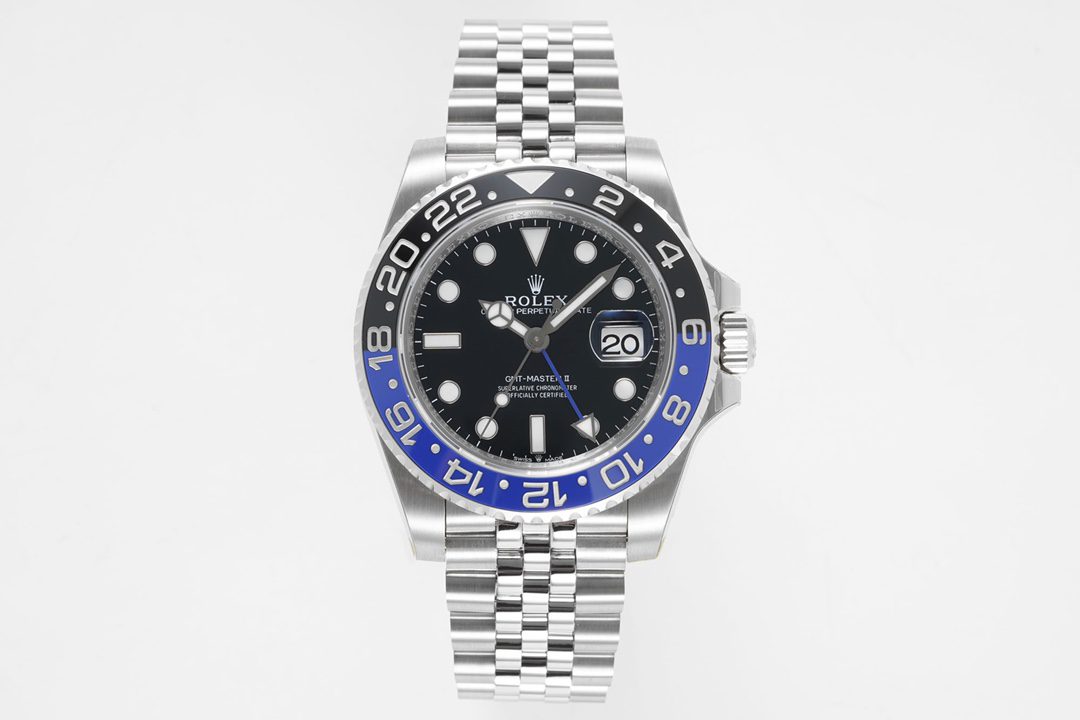 Rolex GMT Master II 40mm 126710BLNR-0002 GSF 1:1 Best Edition 904L Stainless Steel Case Black-Blue Ceramic Bezel Watch A3285 V4