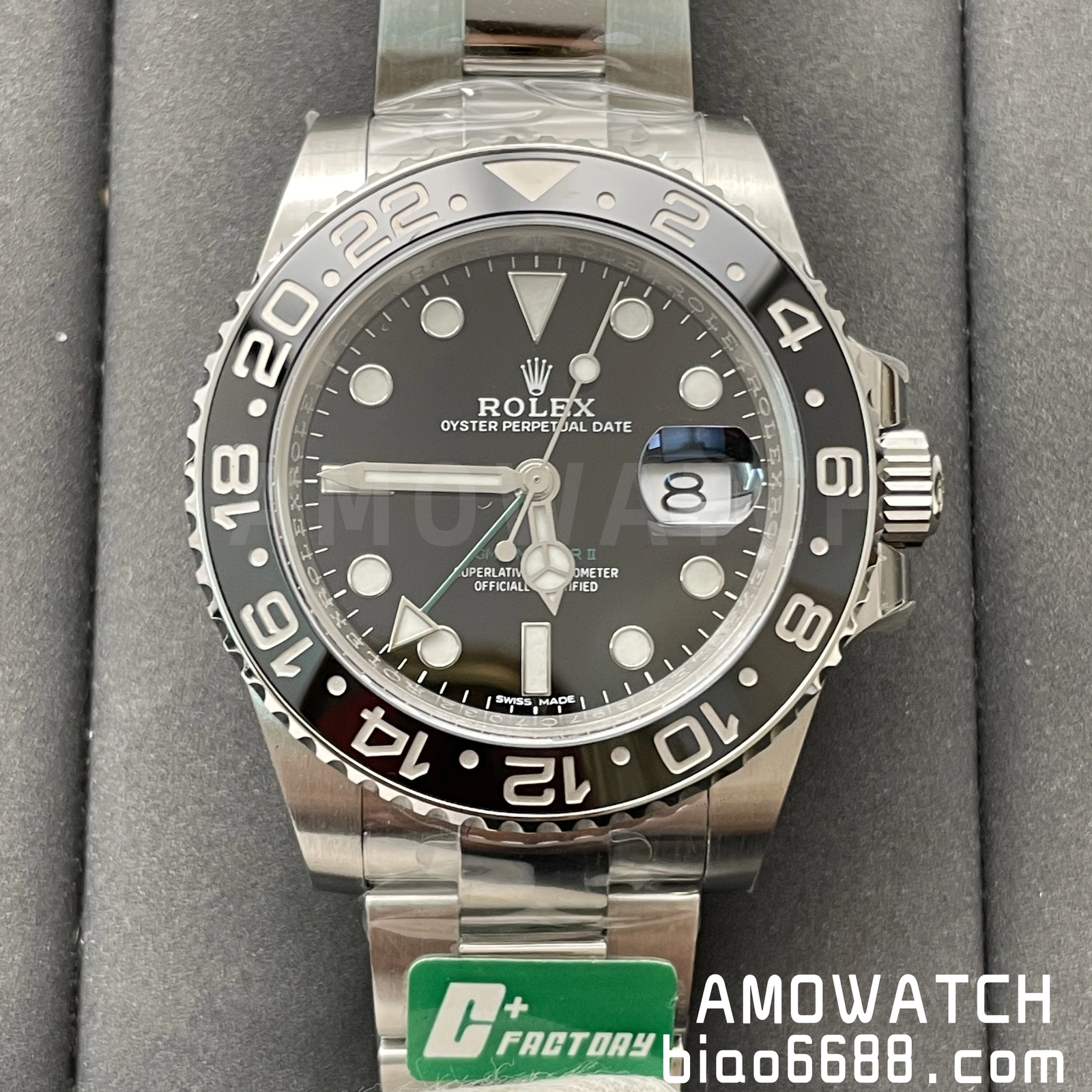 Rolex GMT Master II 116710 LN 904L SS C+F 1:1 Best Edition Black Dial on Oyster Bracelet VR3285 CHS