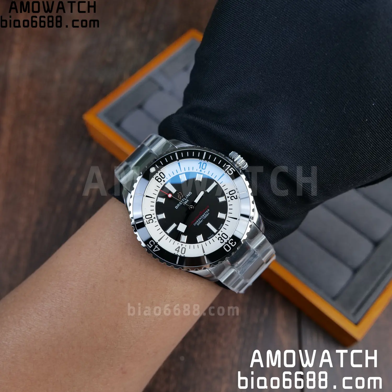 Breitling Superocean 42 SS BLF 1:1 Best Edition Black Dial on SS Bracelet A2824 - Image 28