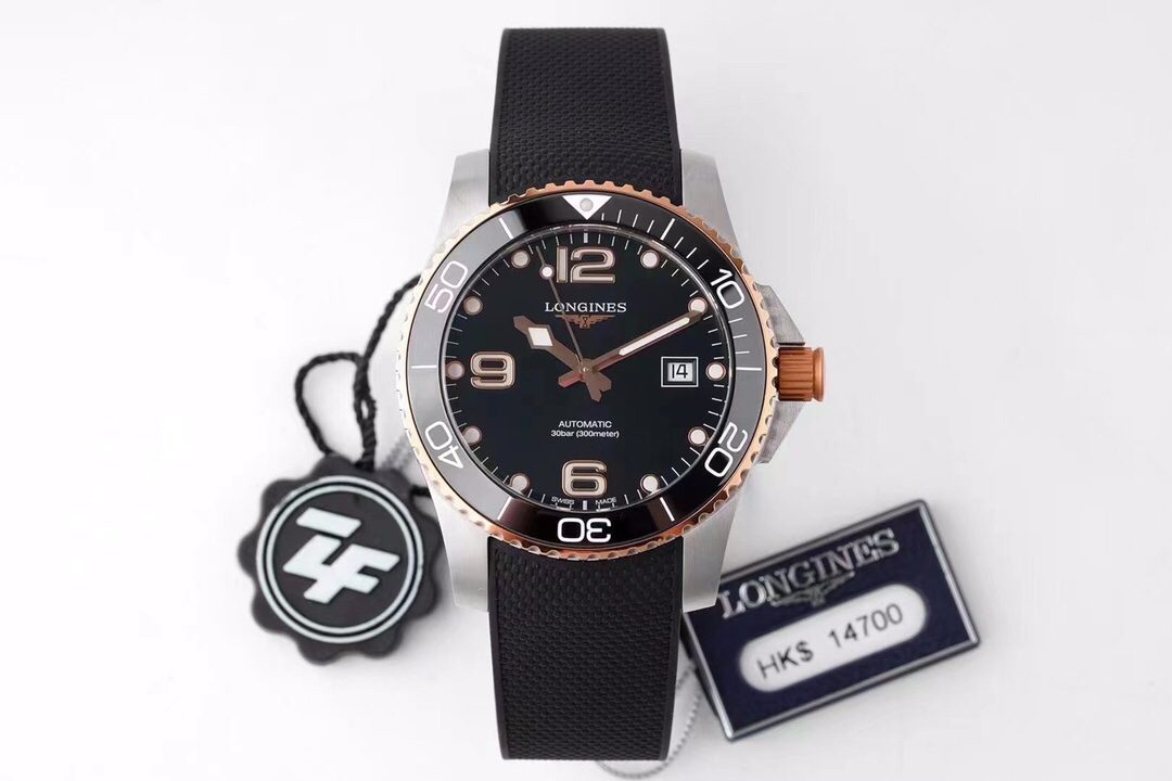 론진 하이드로 콘퀘스트 41mm L3.781.3.98.7 ZF 공장 1:1 베스트 에디션 러버 스트랩 A2824 무브먼트 다이버 워치