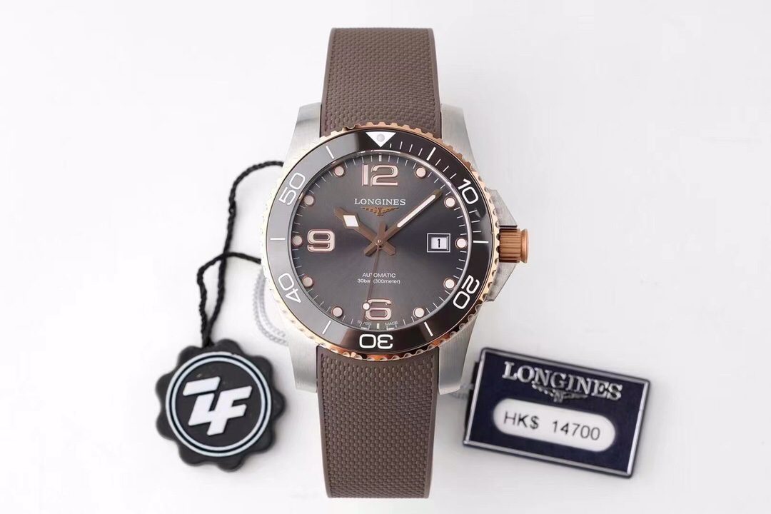 론진 하이드로콘퀘스트 41mm L3.781.3.78.9 ZF 공장 1:1 베스트 에디션 러버 스트랩 A2824 무브먼트 다이버 워치