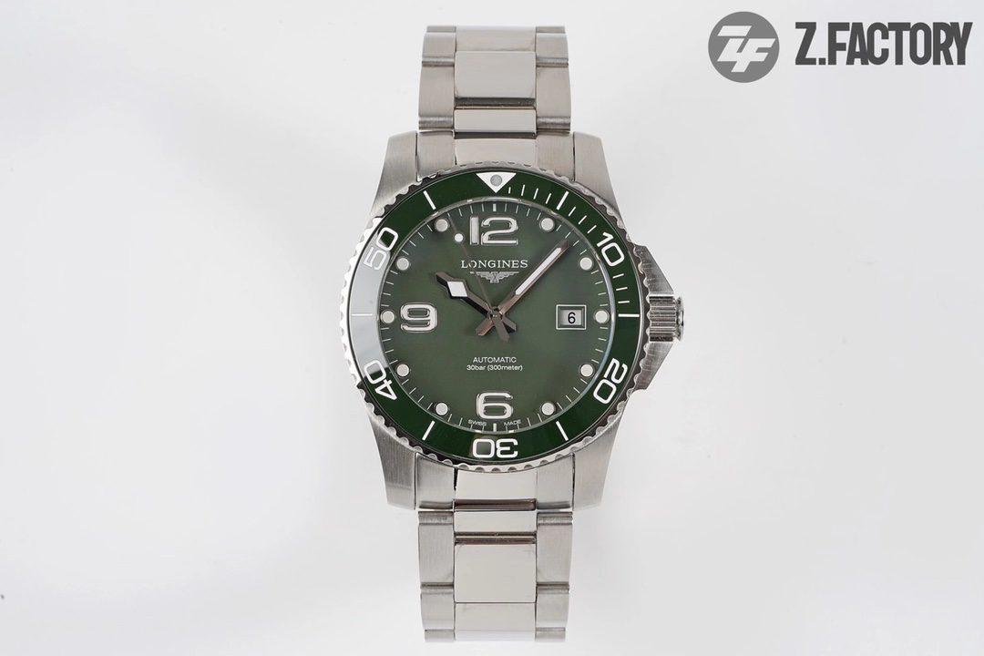 론진 하이드로 콘퀘스트 41mm L3.841.4.56.6 ZF 공장 1:1 베스트 에디션 스테인리스 스틸 케이스 러버 스트랩 A2824 무브먼트 다이버 워치