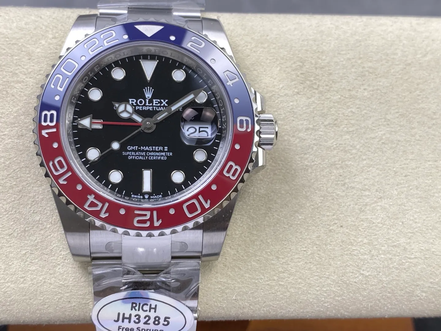 Rolex GMT-Master II 126710 BLRO 904L Steel RICH 1:1 Best Edition on Oyster Bracelet JH3285 (Free Sprung) V2