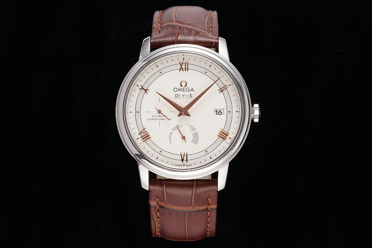 OMEGA De Ville 424.13.40.21.02.002 AZF 1:1 Best Edition White Dial and Brown Belt MIYOTA 9015