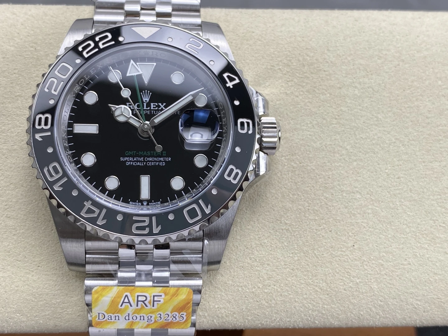 Rolex GMT-Master II 126710 GRNR Black/Gray Ceramic 904L Steel ARF 1:1 Best Edition on Jubilee Strap DD3285 V2
