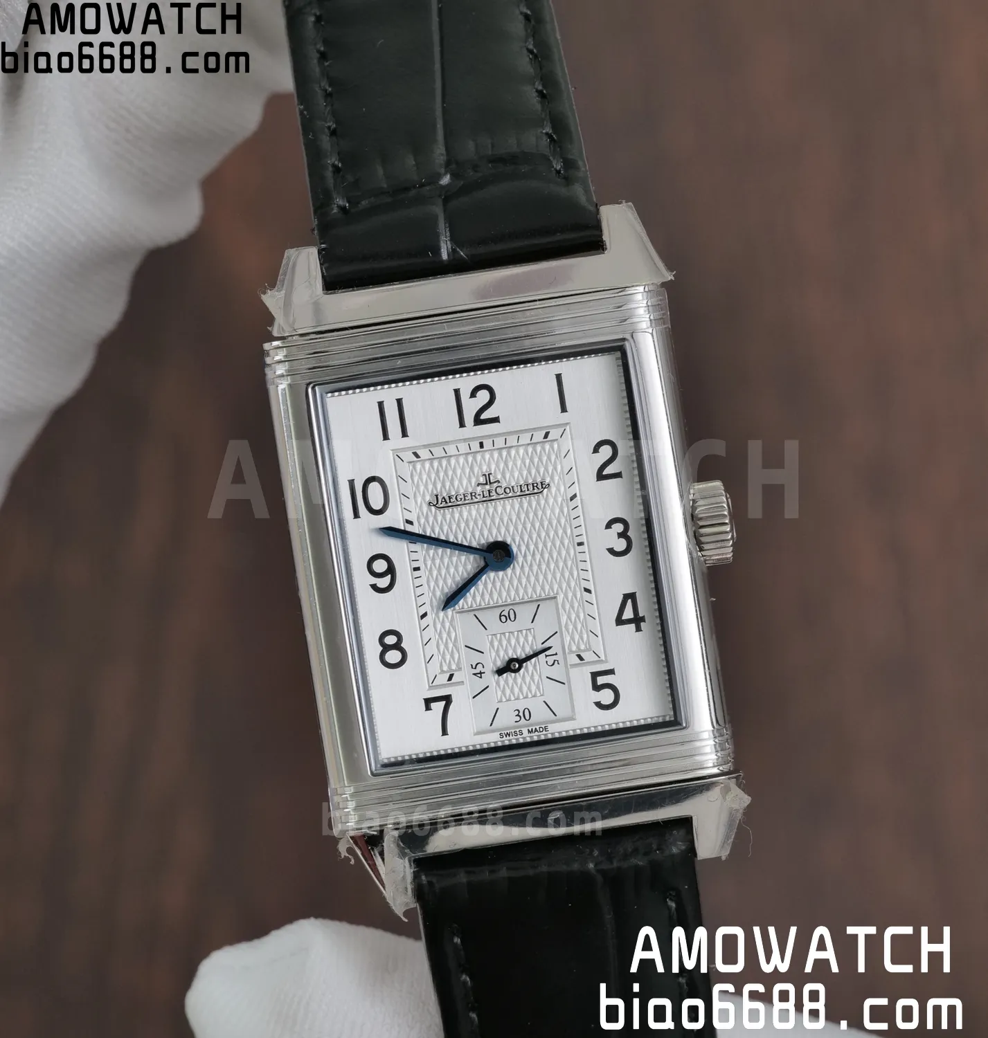 JL Tribute Monoface Small Seconds 3848420 SS MGF 1:1 Best Version White Dial on Black Leather Strap