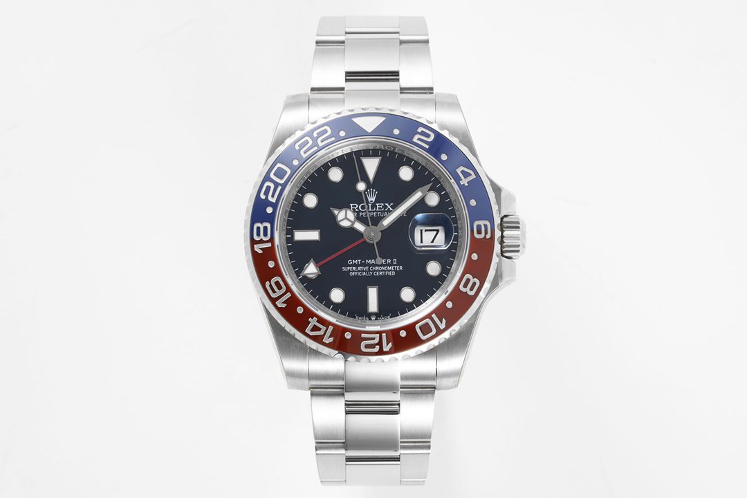 Rolex GMT Master II 40mm 126719BLRO-0003 GSF 1:1 Best Edition 904L Stainless Steel Case Red-Blue Ceramic Bezel Watch A3285 V4