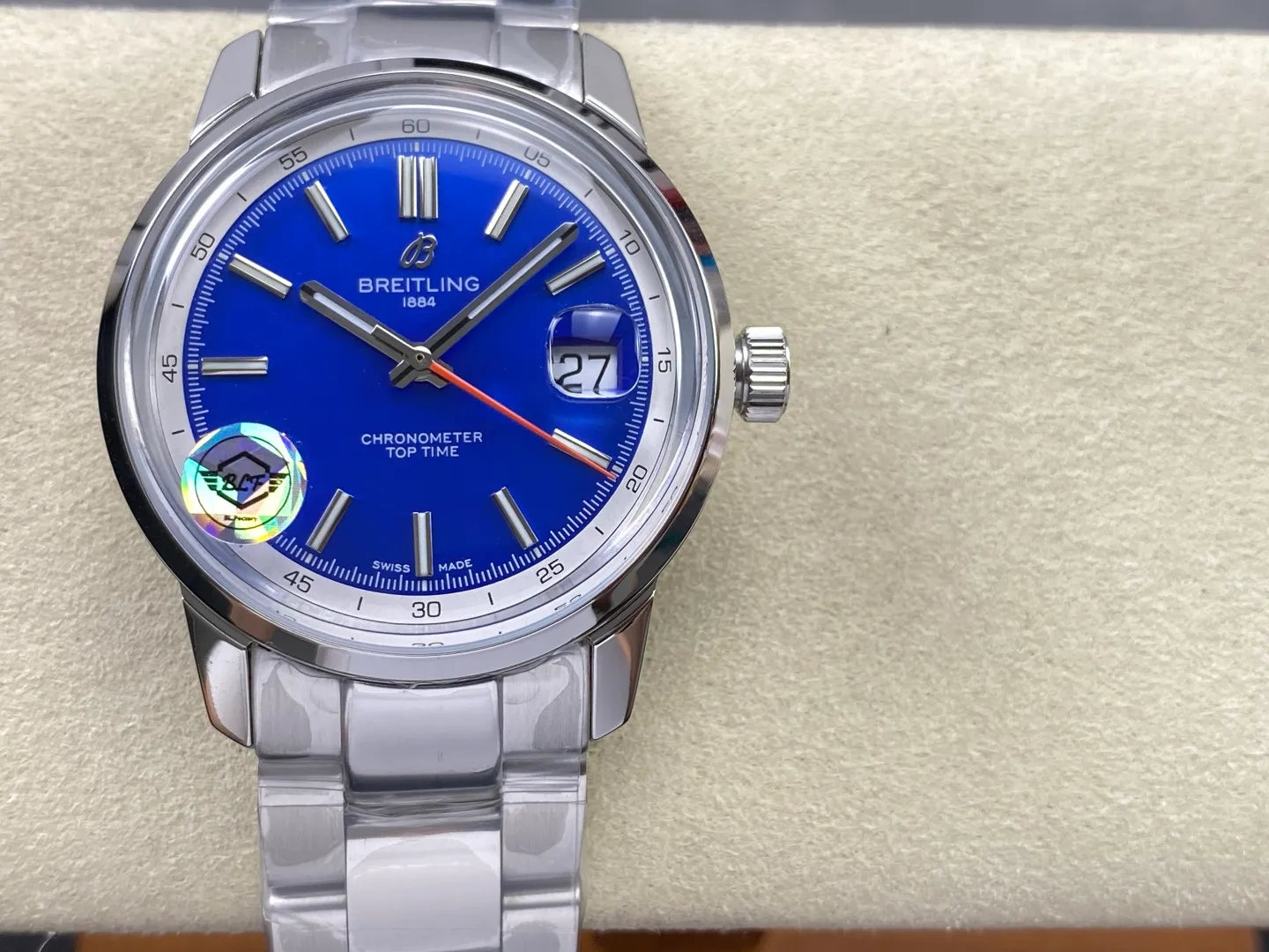 Breitling Top Time B31 BLF 1:1 Best Edition Blue Dial Orange Hand on SS Bracelet AB31