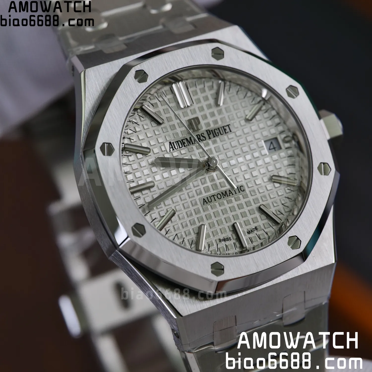Royal Oak 37mm 15450ST.OO.1256ST.01 SS ZF 1:1 Best Edition White Textured Dial on SS Bracelet A3120