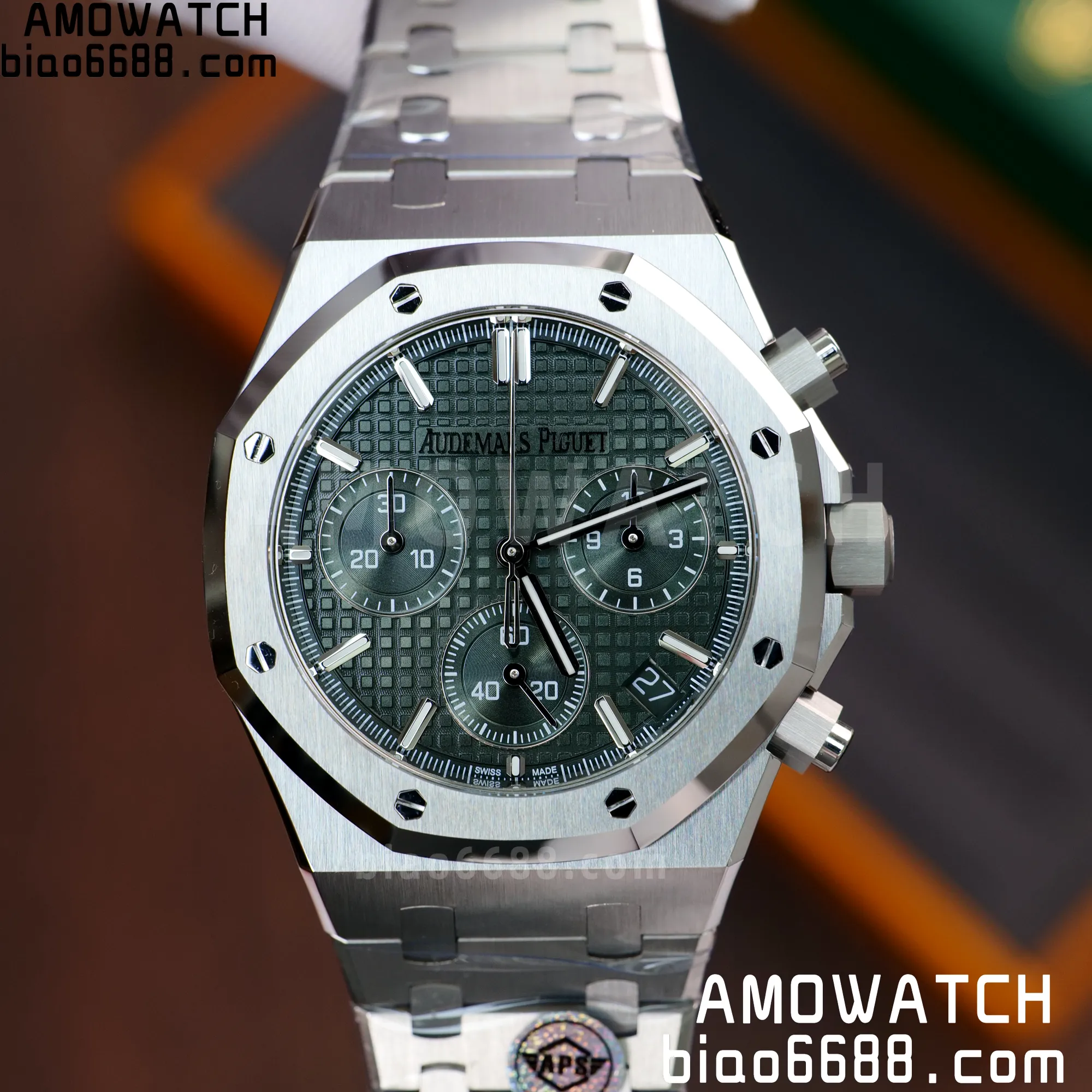 AP Royal Oak Chrono 26240ST SS APS Factory 1:1 Best Edition Green Dial  SA4401 Super Clone