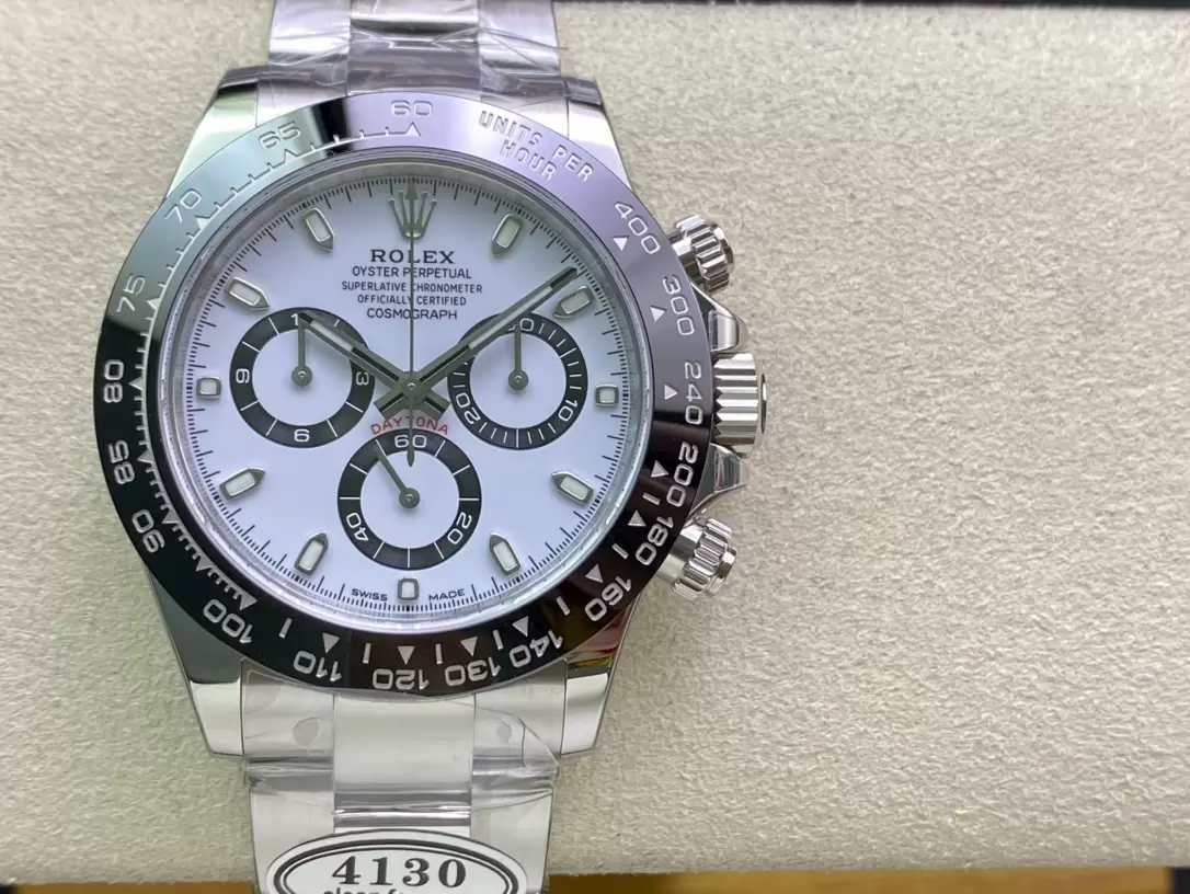 Rolex Daytona 116500 Clean Factory 1:1 Best Edition 904L SS Case and Bracelet White Dial SA4130 V2 - Image 2