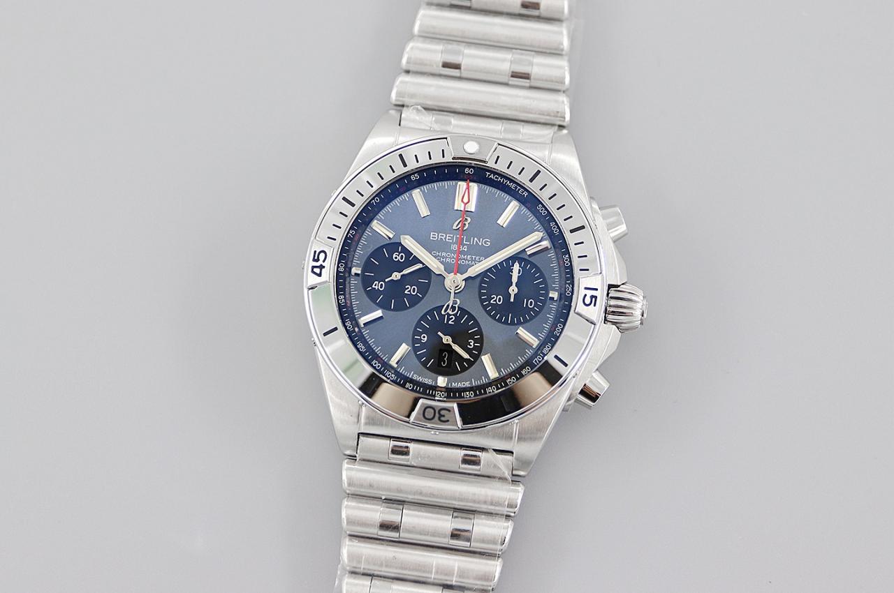 Breitling Chronomat B01 AB01344A1C1A1 42mm SS TF 1:1 Best Edition Green Dial on SS Bracelet A7750