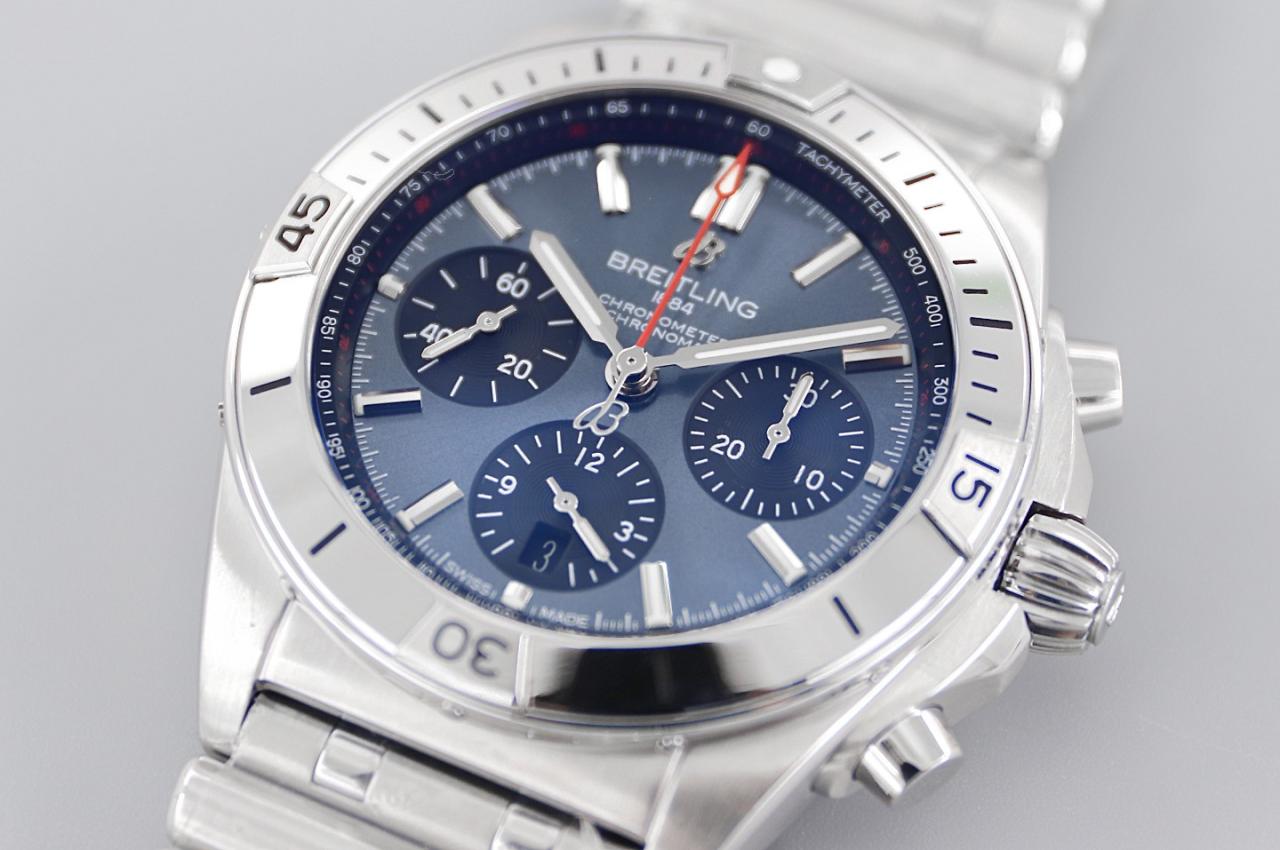 Breitling Chronomat B01 AB01344A1C1A1 42mm SS TF 1:1 Best Edition Green Dial on SS Bracelet A7750 - Image 4