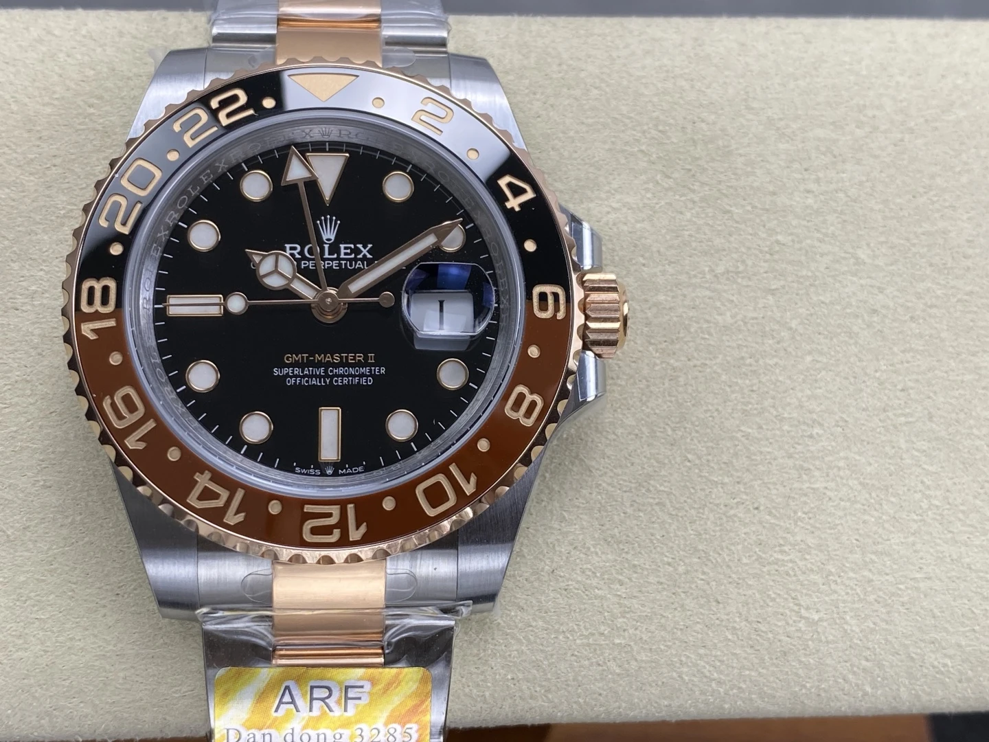 Rolex GMT-Master II 126711 CHNR Black/Brown Ceramic ARF Factory 1:1 Best Edition on SS/RG Bracelet DD3285 CHS(Gain Weight)V2