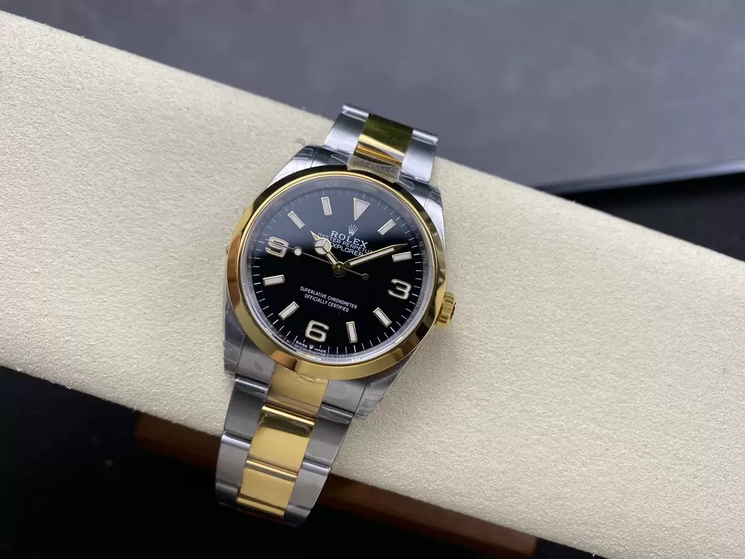 Rolex Explorer I 124273 36mm YG/SS Clean 1:1 Best Edition 904L Steel Black Dial VR3230