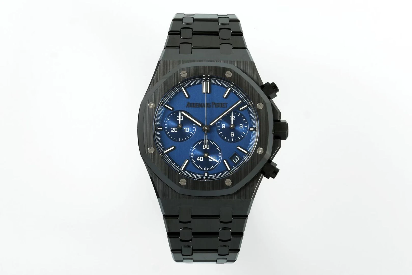 AP Royal Oak Chrono 26240 Black Ceramic DDF 1:1 Best Edition Blue Dial SA4401 Super Clone