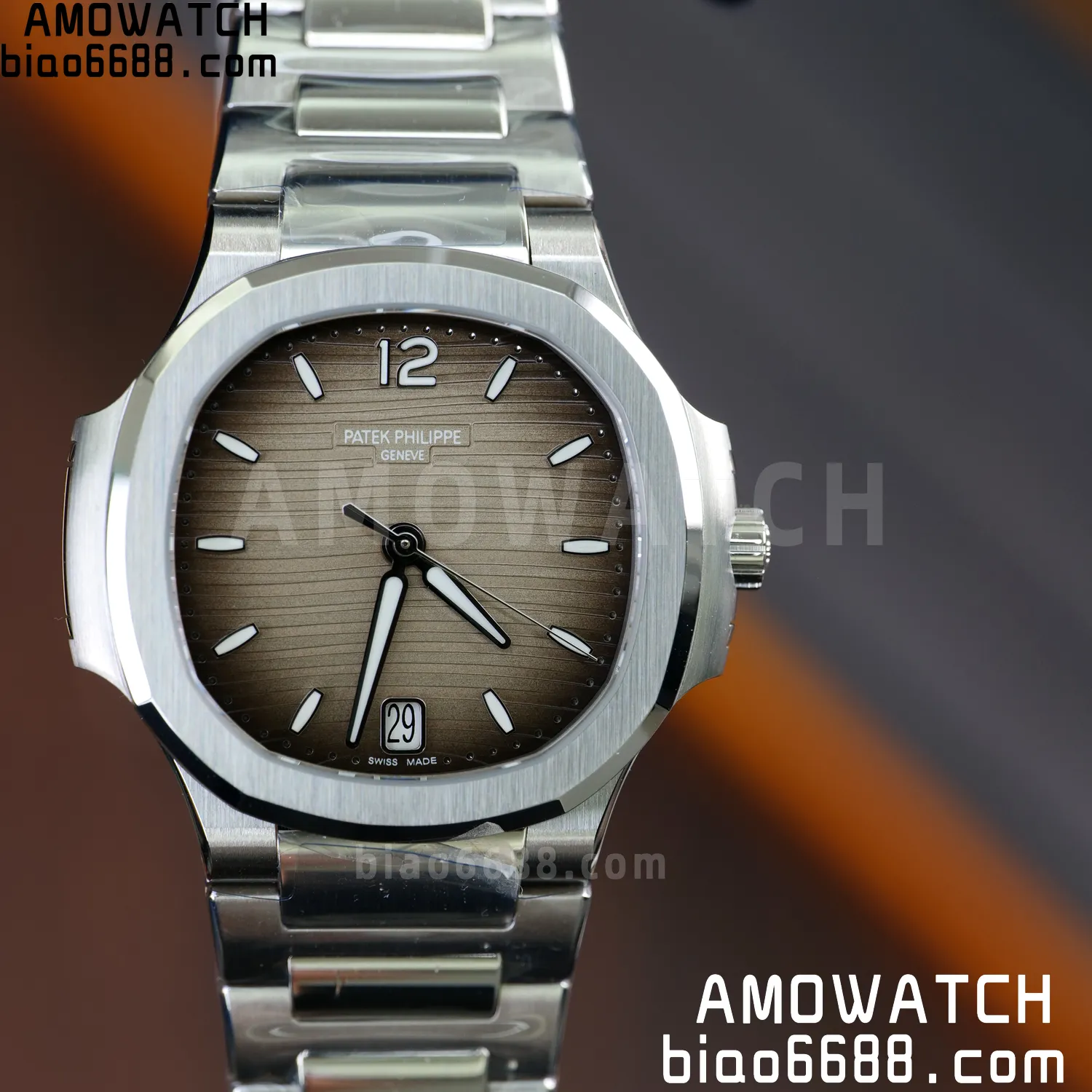 PP Nautilus 7118 Ladies DDF 1:1 Best Edition Gray Dial on SS Bracelet A324 Super Clone