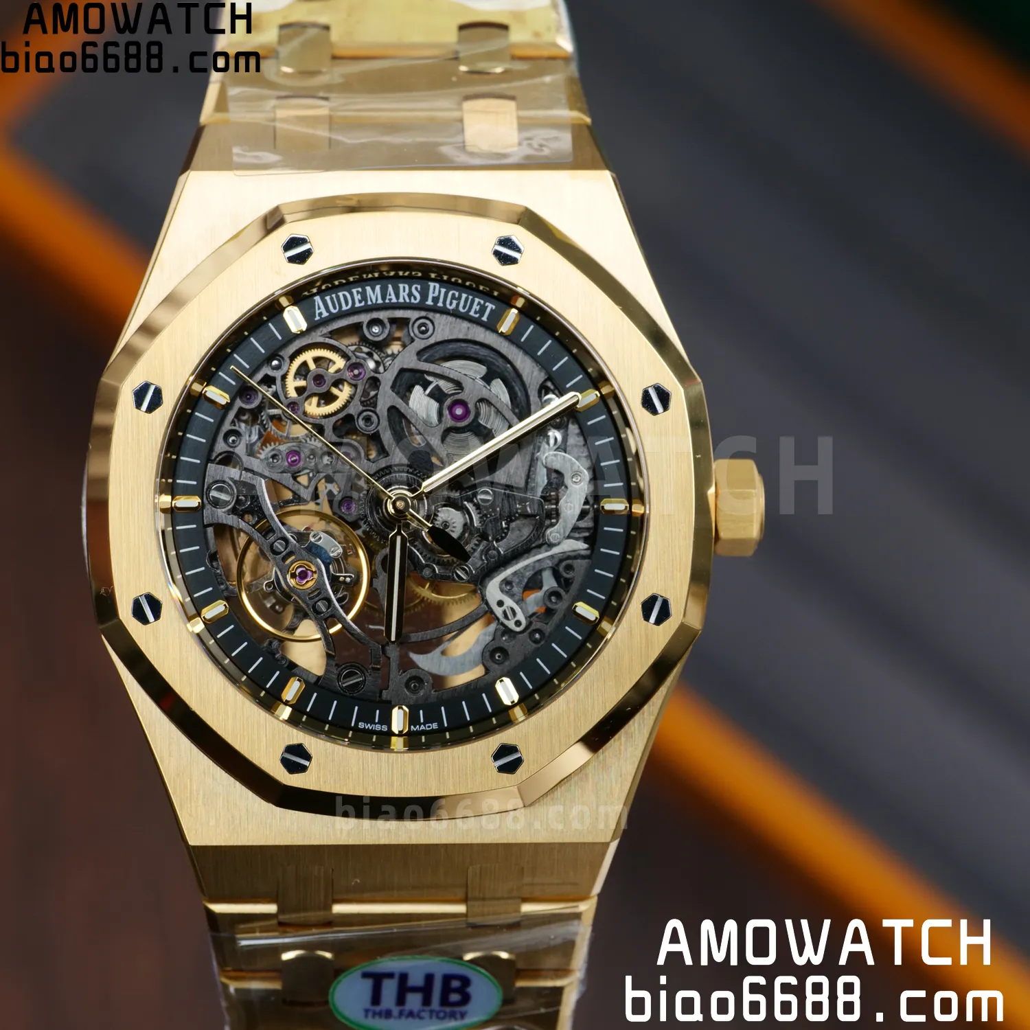 AP Royal Oak 41mm Skeleton 15407 YG THB Factory 1:1 Best Edition Skeleton Dial on RG Bracelet A3132 V2