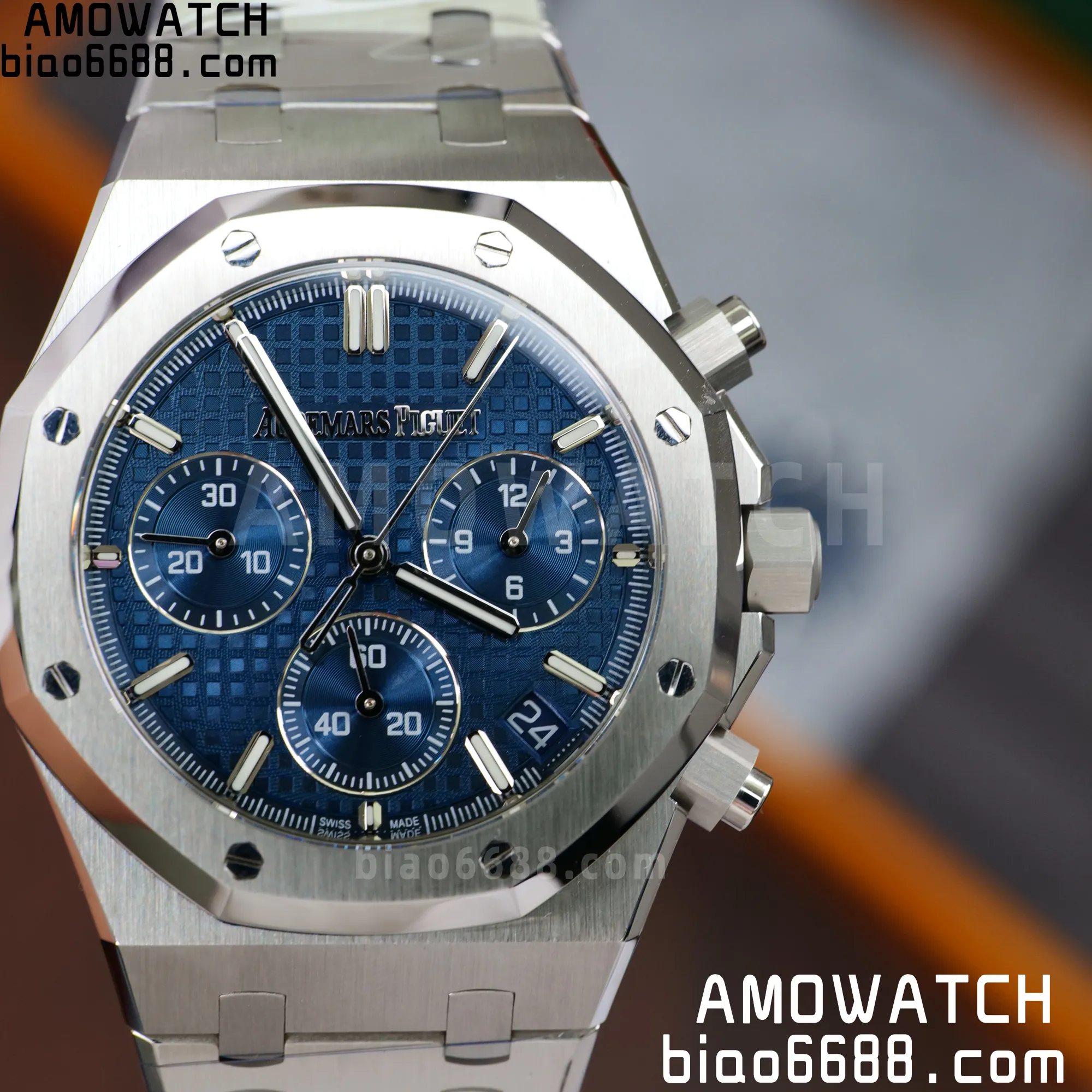 Custom Made AP Royal Oak Chrono 26240ST DP Blue Dail  SA4401 Super Clone