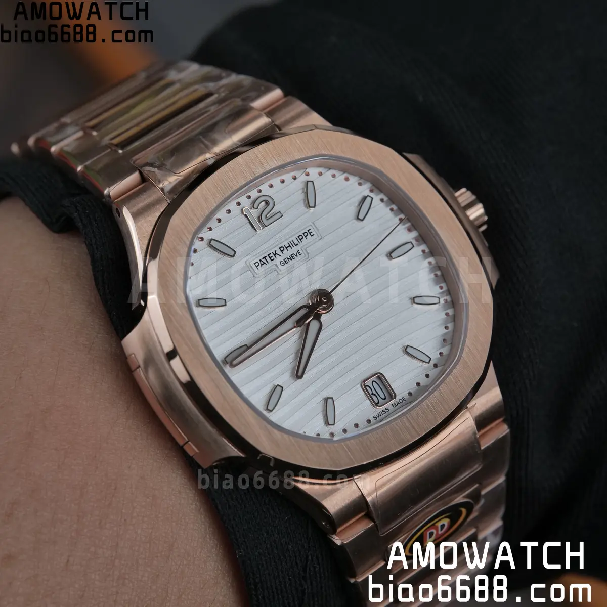 PP Nautilus 7118 RG Ladies DDF 1:1 Best Edition Silver Dial on RG Bracelet DD324 Super Clone