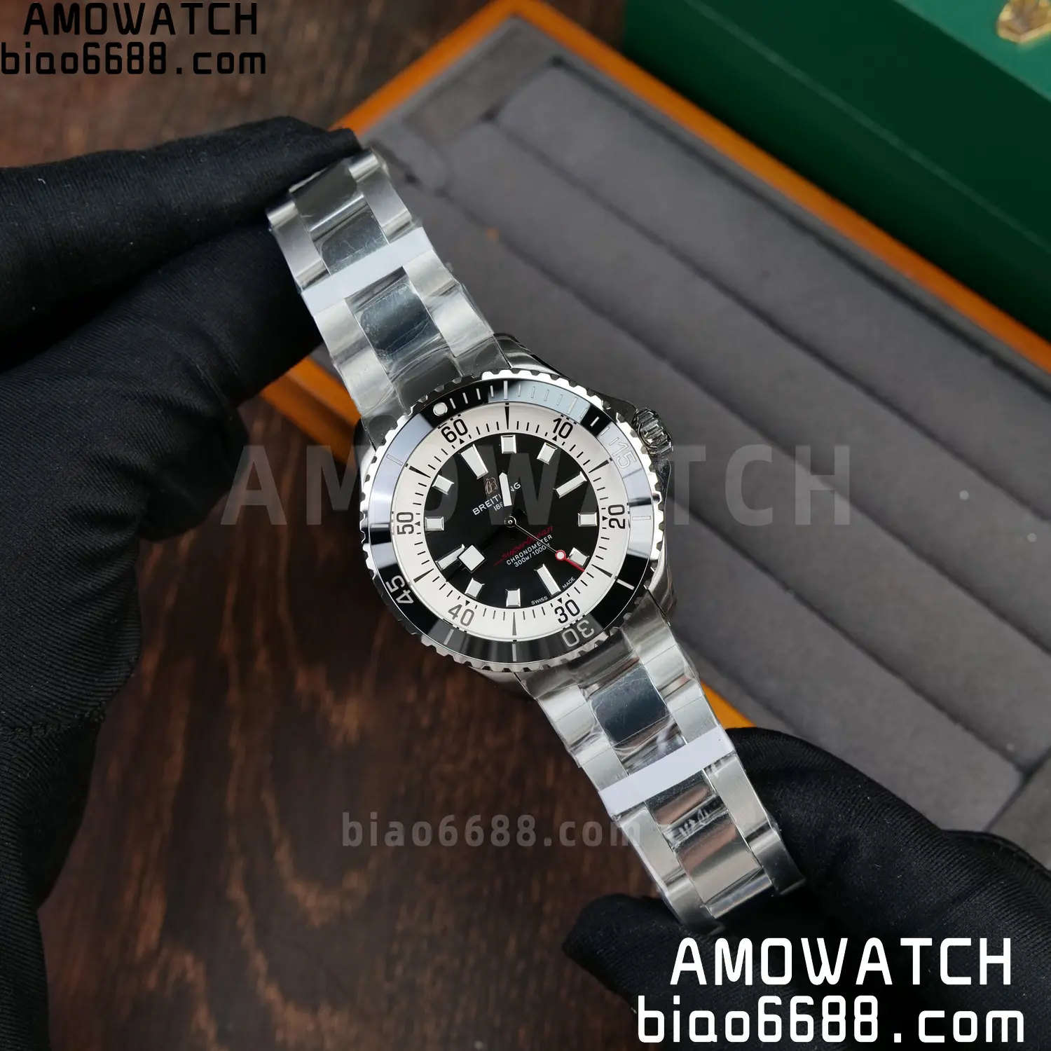 Breitling Superocean 42 SS BLF 1:1 Best Edition Black Dial on SS Bracelet A2824 - Image 3