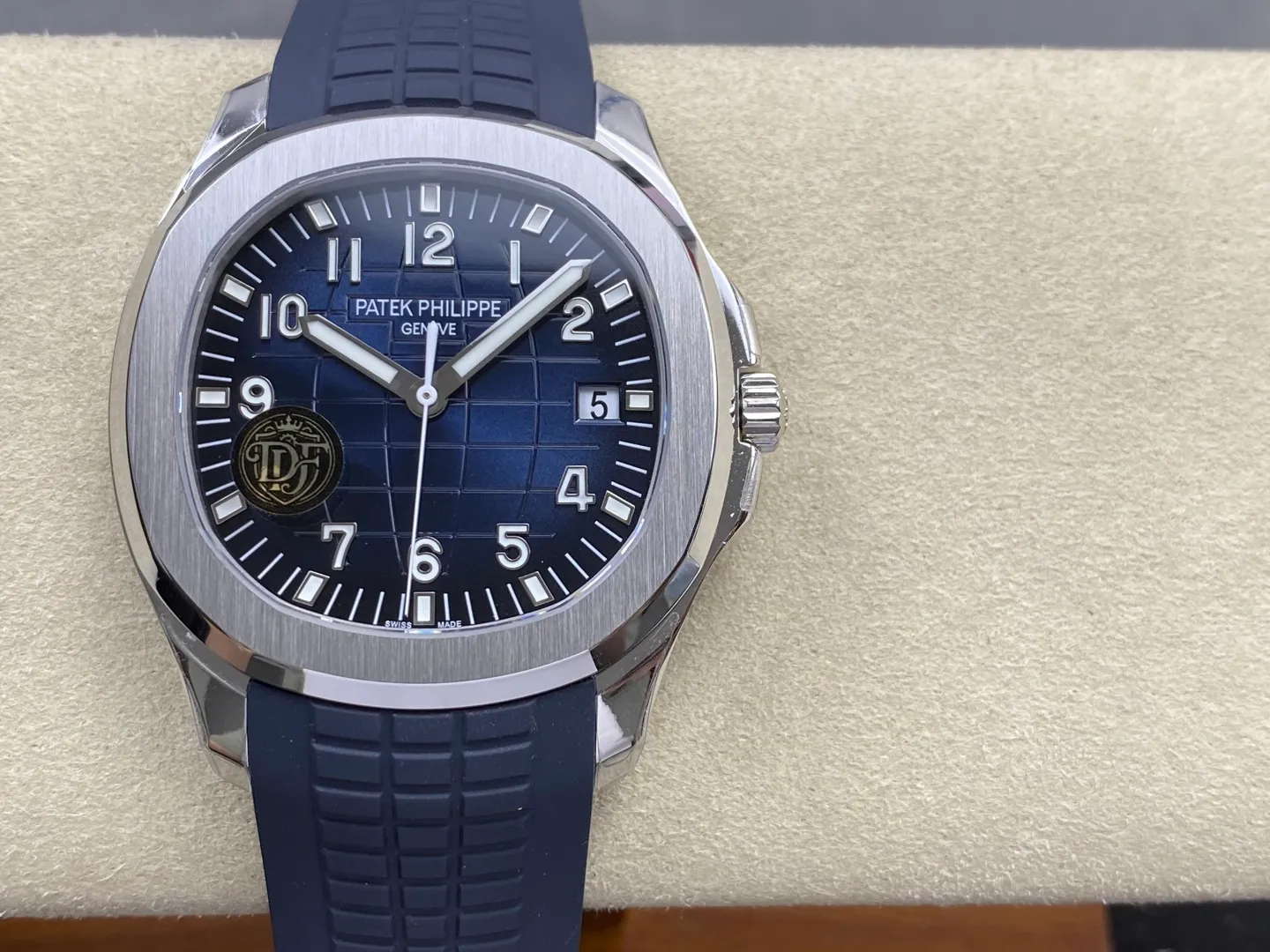 PP Aquanaut 5168G 42mm SS DDF 1:1 Best Edition Green Dial on Green Rubber Strap DPB330 Super Clone (Weighted)