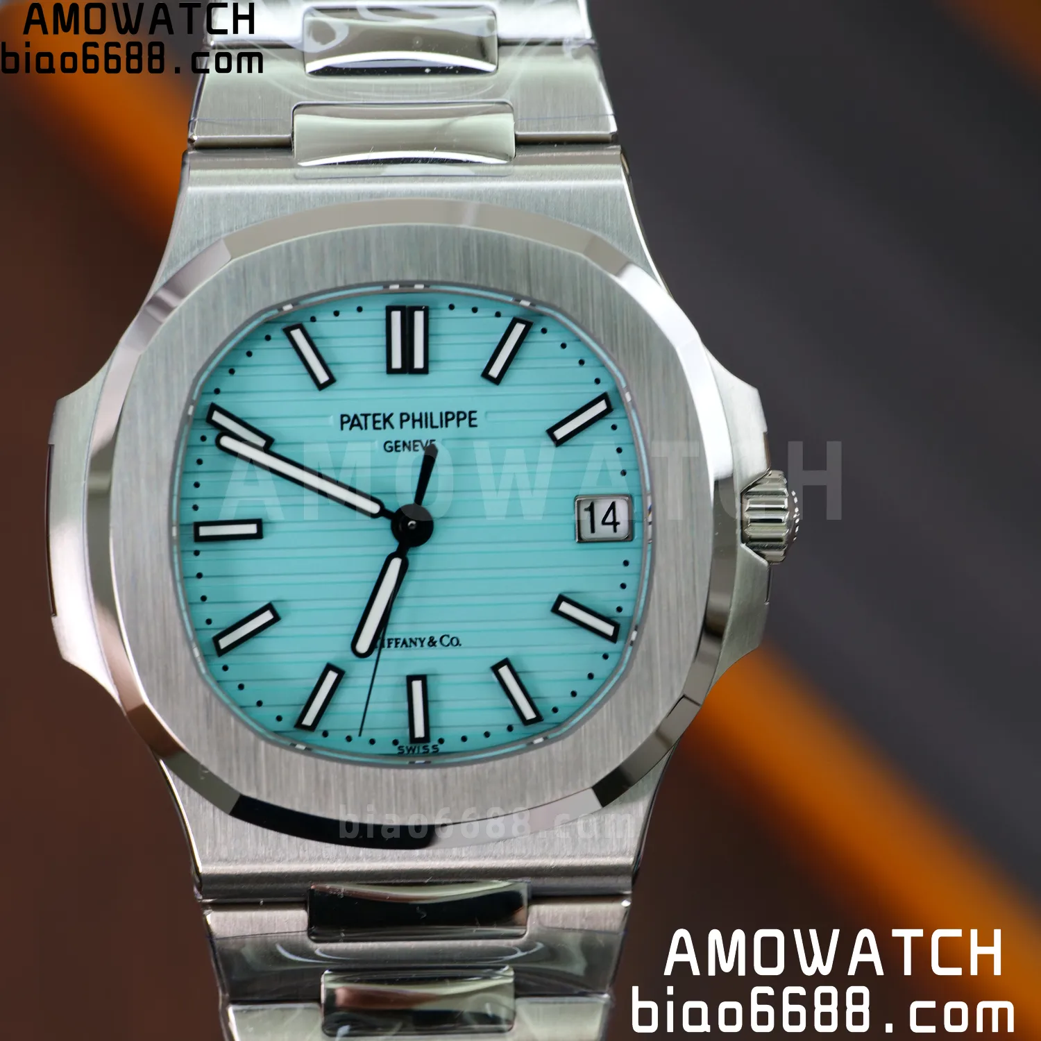 PP Nautilus 5711 DDF 1:1 Best Edition Tiffany Dial on SS Bracelet DD324 Super Clone