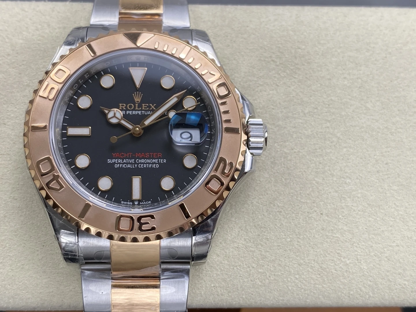 Rolex Yacht-Master 126621 SS/RG VSF 1:1 Best Edition 904L Steel Black Dial on SS/RG Bracelet DD3235