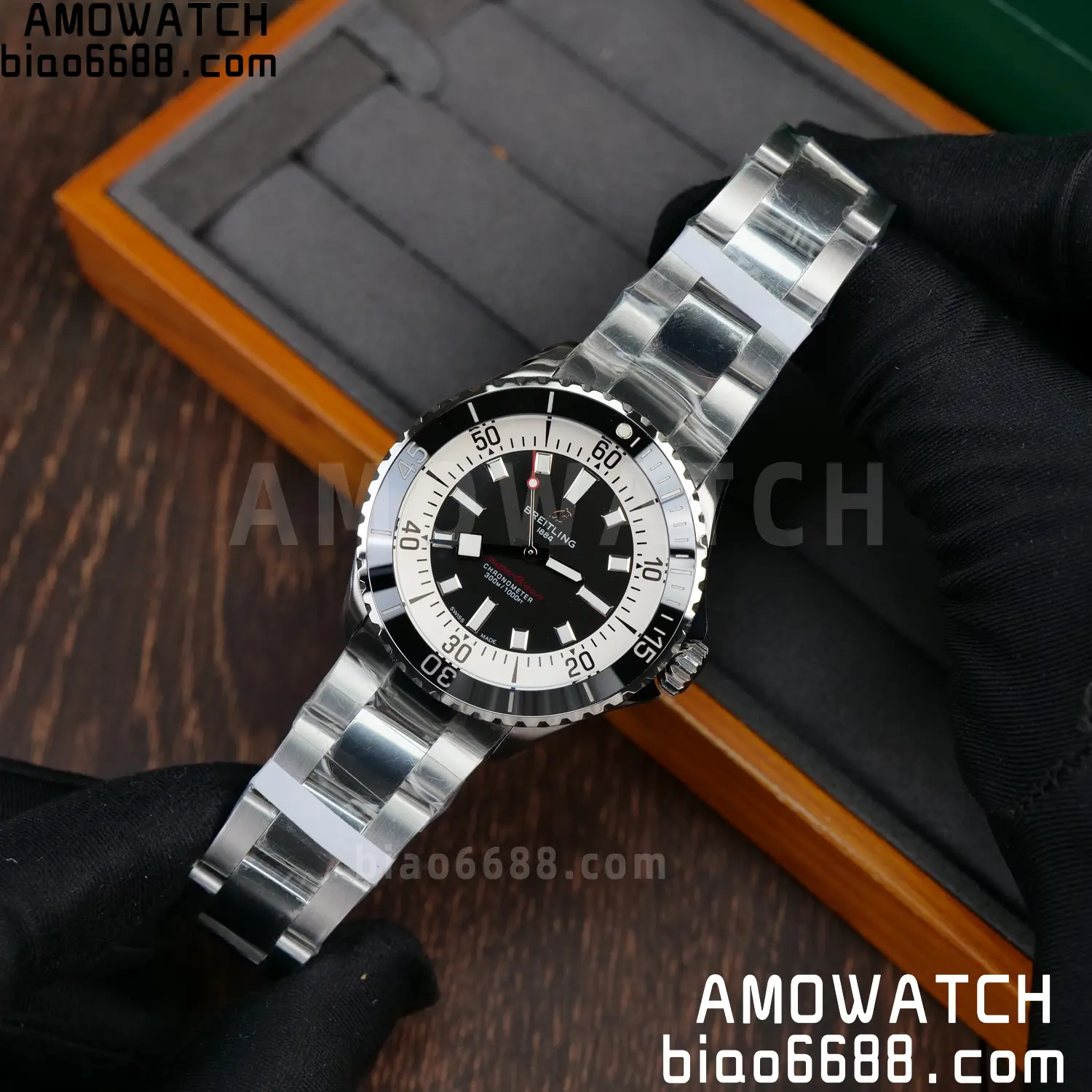 Breitling Superocean 42 SS BLF 1:1 Best Edition Black Dial on SS Bracelet A2824 - Image 5