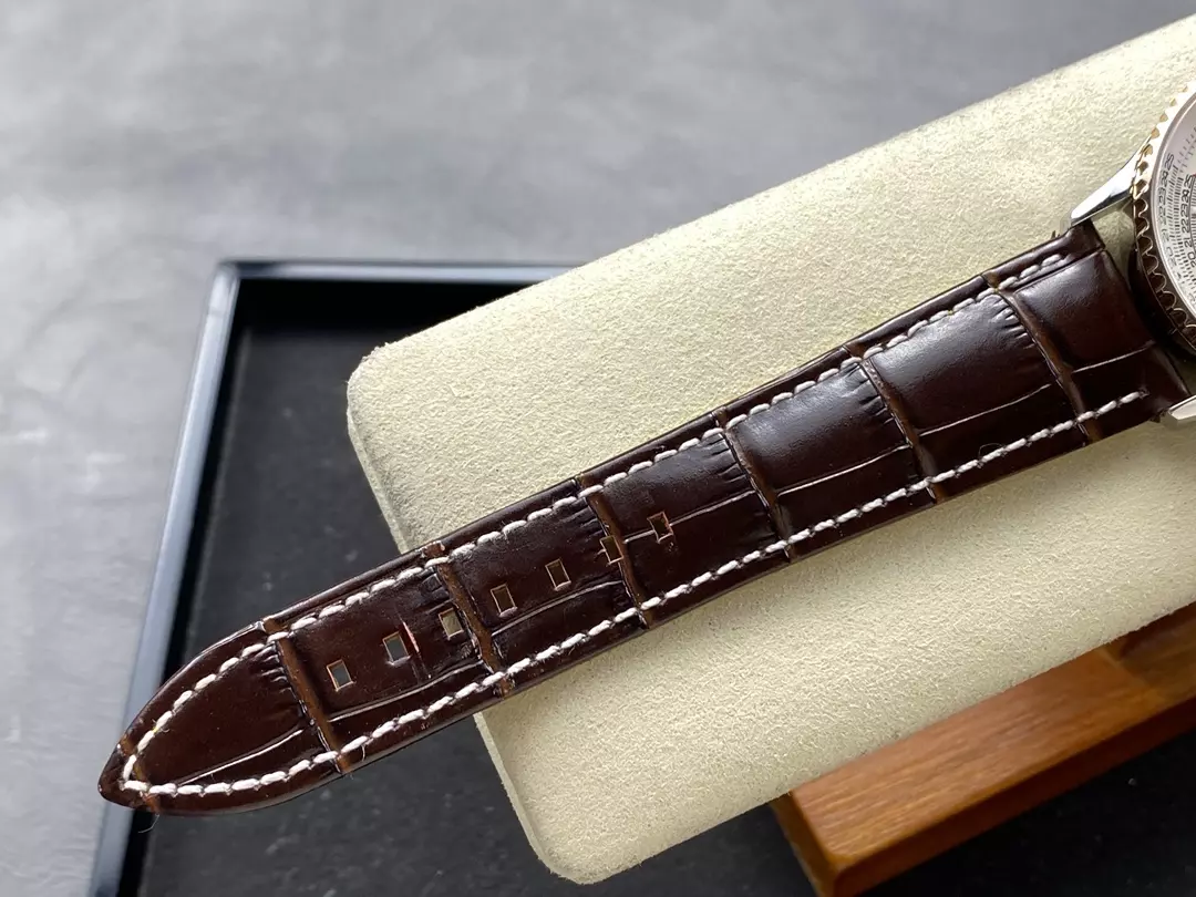 Breitling Navitimer Automatic 41mm SS BLSF Ice White Dial on Brown Leather Strap A2824 V2 - Image 9