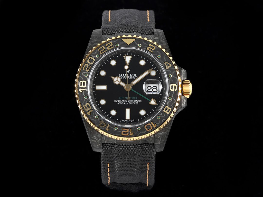 DIW 롤렉스 GMT 마스터 II 40mm DIW 공장 1:1 베스트 에디션 카본 파이버 케이스 아시안 3186 무브먼트 시계