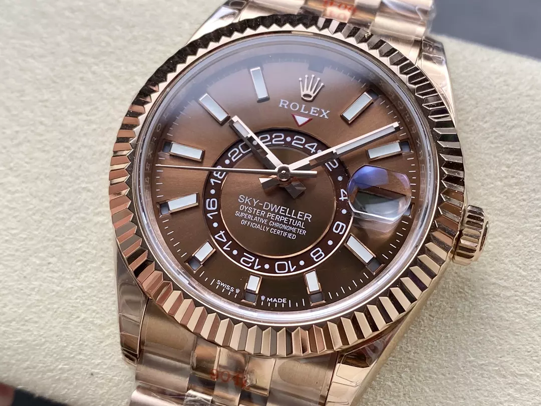 Rolex Sky-Dweller RG 336935 Noob Factory Best Edition Brown Dial on RG Jubilee Bracelet - Image 3