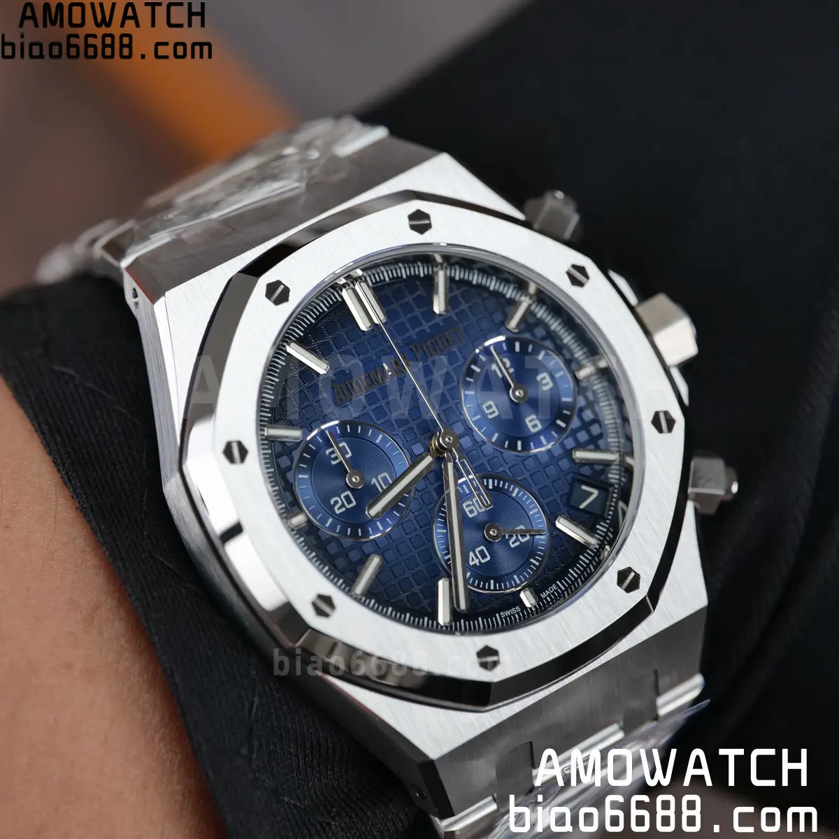 AP Royal Oak Chrono 26240  DDF 1:1 Best Edition Blue Dial on Bracelet DD4401 Super Clone Weight (SW Dial)