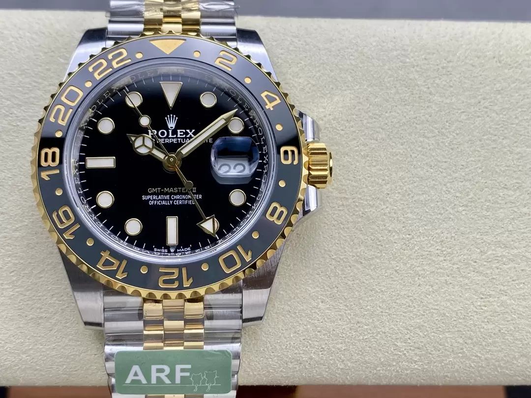Rolex GMT Master II 126713 GRNR ARF 1:1 Best Edition Black Dial on Jubilee Bracelet DD3285 CHS (Gain Weight)