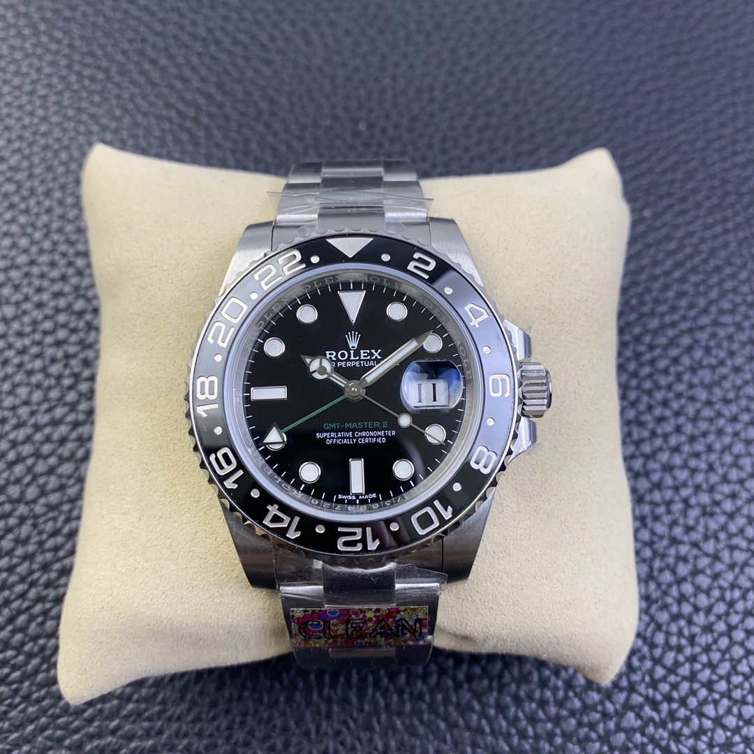 Rolex GMT Master II 40mm 116710LN-78200 Clean Factory 1:1 Best Edition 904L SS Case Watch A3186 Green Hands