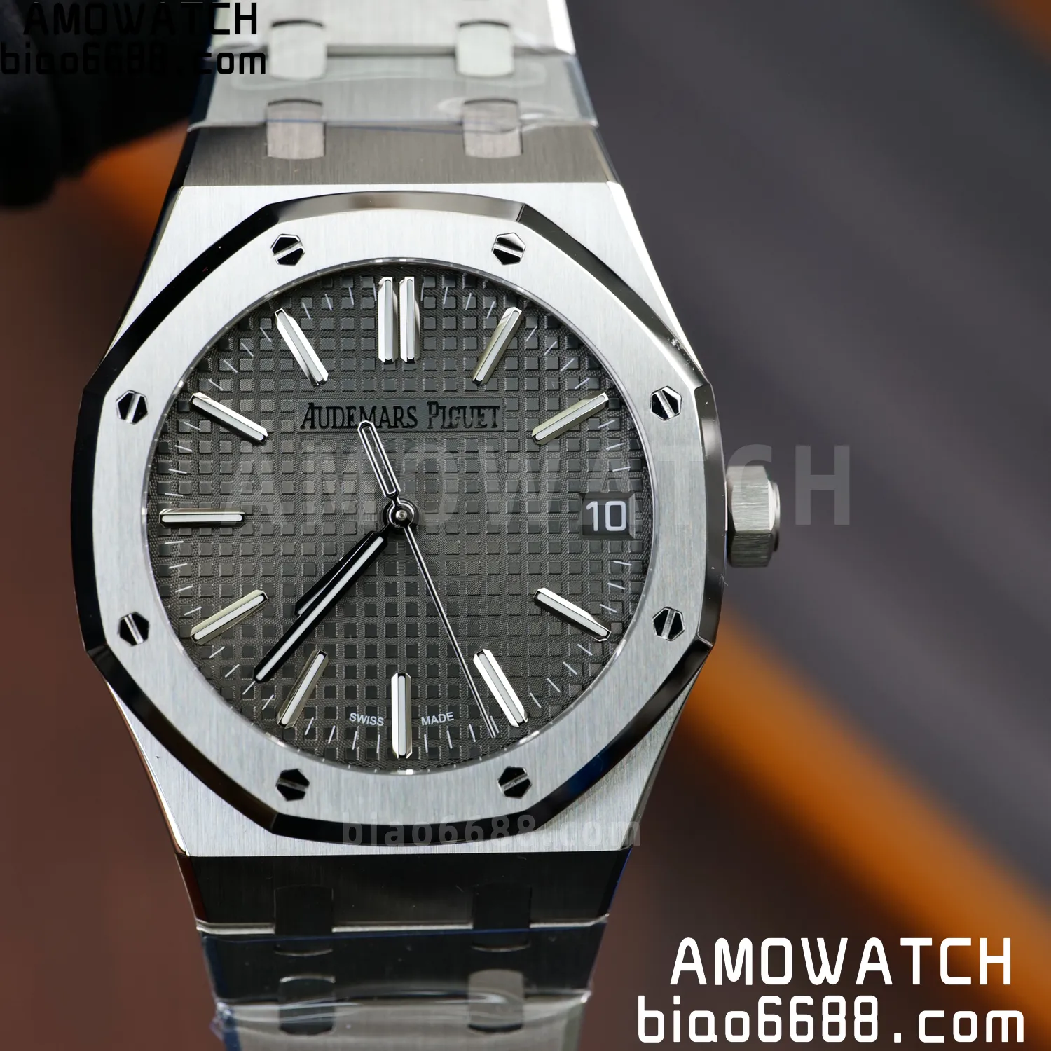 AP 로열 오크 41mm 15510ST 스테인리스 스틸 APS 공장 1:1 베스트 에디션 블랙 다이얼 스테인리스 스틸 브레이슬릿 SA4302 슈퍼클론(프리 스프렁)