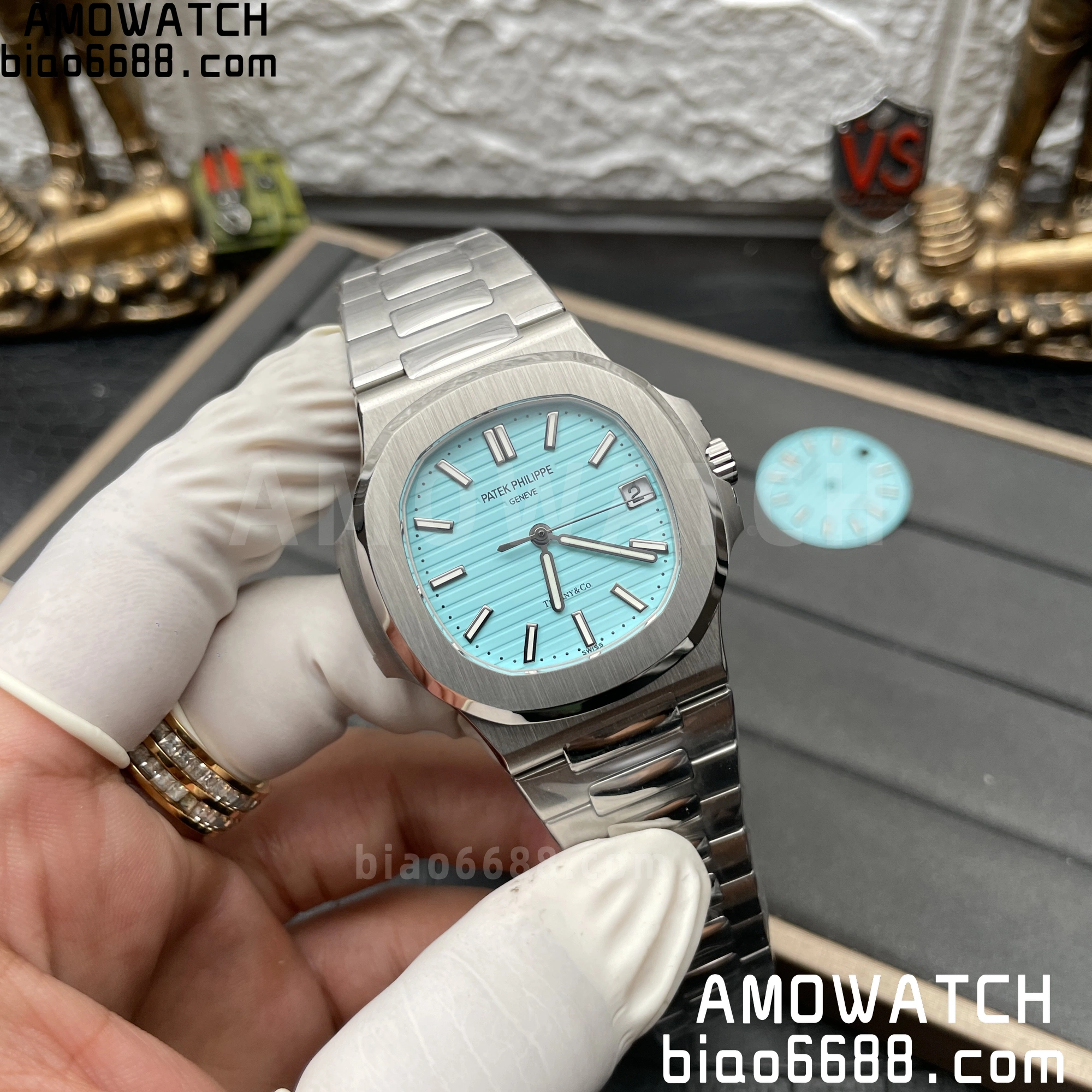 3K 공장 노틸러스 5711 BUFF 공장 티파니 다이얼·핸즈·캘린더 개조 - 이미지 14