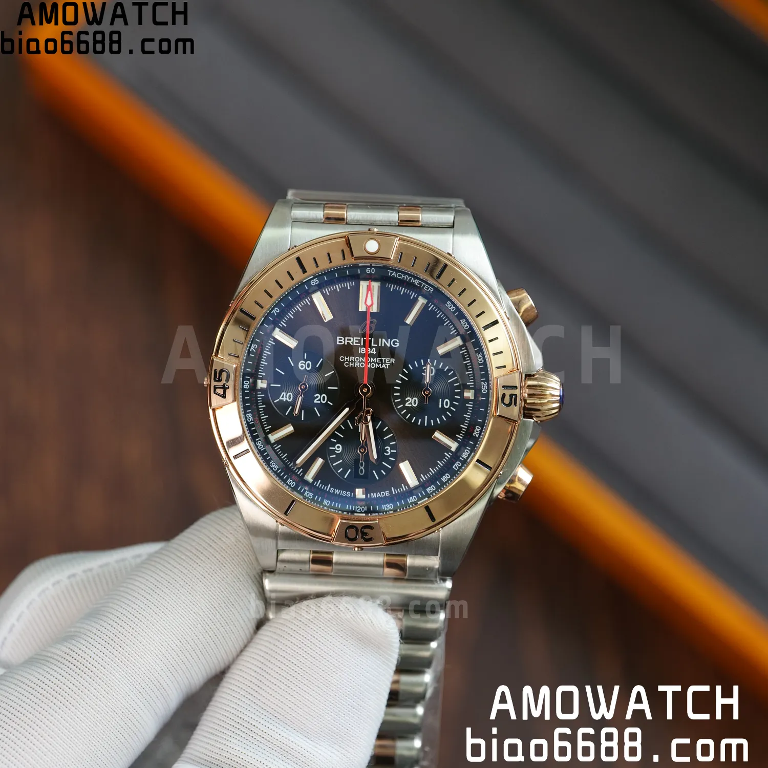 Breitling Chronomat B01 AB0134101K1A1 42mm SS/RG TF 1:1 Best Edition Brown Dial on SS Bracelet A7750 - Image 19