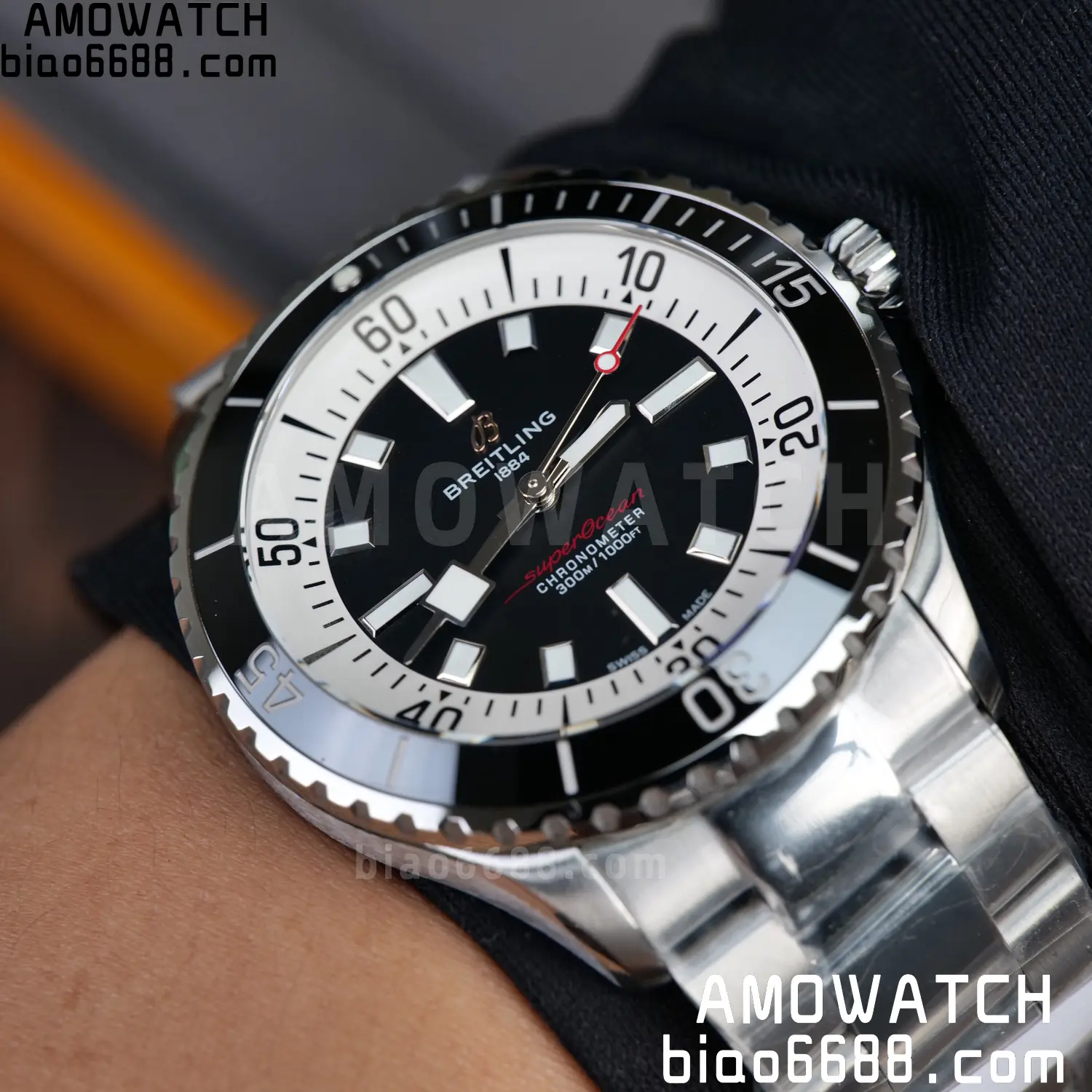 Breitling Superocean 42 SS BLF 1:1 Best Edition Black Dial on SS Bracelet A2824 - Image 30