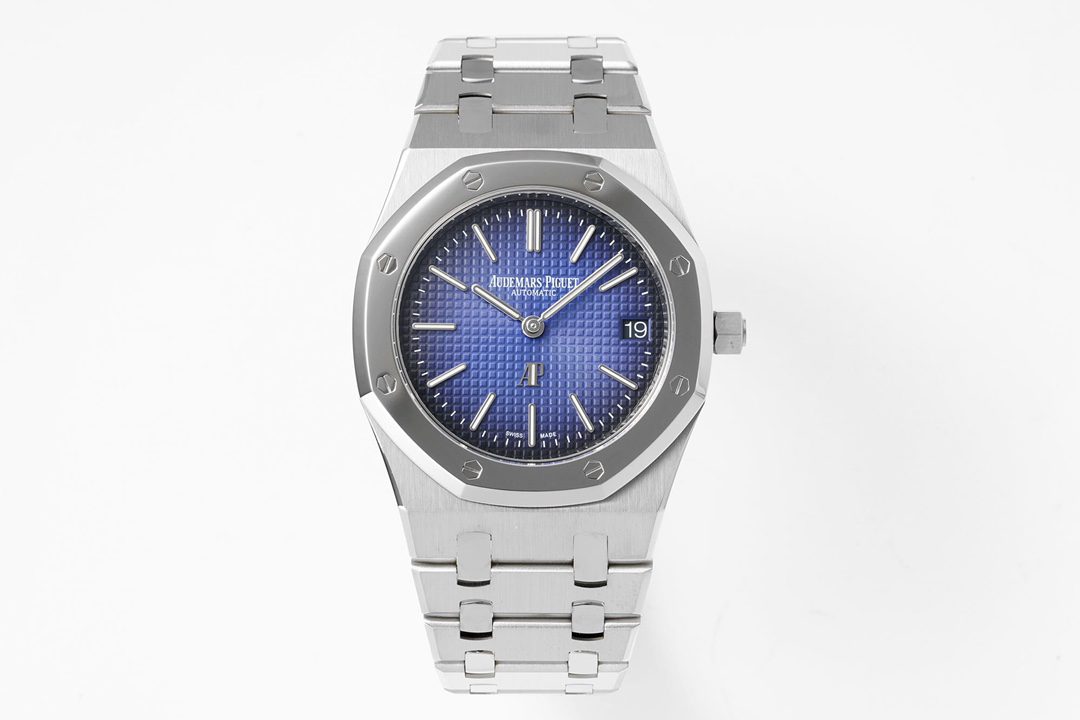 AP 로열 오크 점보 리미티드 에디션 39mm 15202IP SS ZF 1:1 베스트 에디션 블루 텍스처드 다이얼 스테인리스 스틸 브레이슬릿 A2121