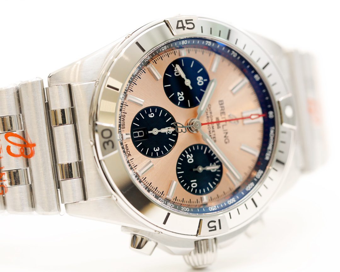 Breitling Chronomat AB0134101K1A1 42mm GFactory 1:1 Best Edition champagne Dial on SS Bracelet A7750 Breitling Chronomat Breitling Chronomat AB01344A1C1A1 - Image 3
