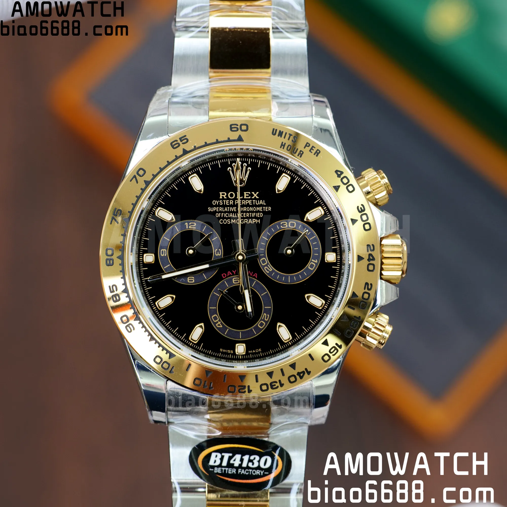 ROLEX Daytona 116503-0004 BT Factory 1:1 Best Edition  904L Black Dial on SS/YG Bracelet SA4130