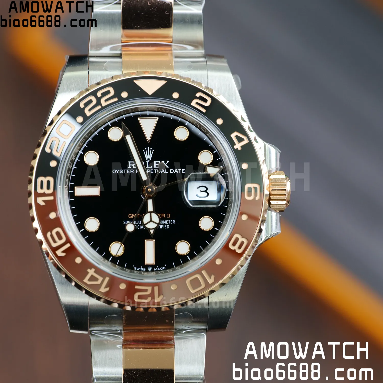 Rolex GMT-Master II 126711 CHNR VSF1:1 Best Edition on Black Dial SS/RG Bracelet Super Clone DD3285 (Weight)