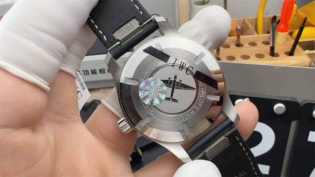 V7 IWC 마크 XX 블루 다이얼 프리미엄 레플리카 파일럿 워치 사파이어 크리스털 오토매틱 무브먼트 - 이미지 9
