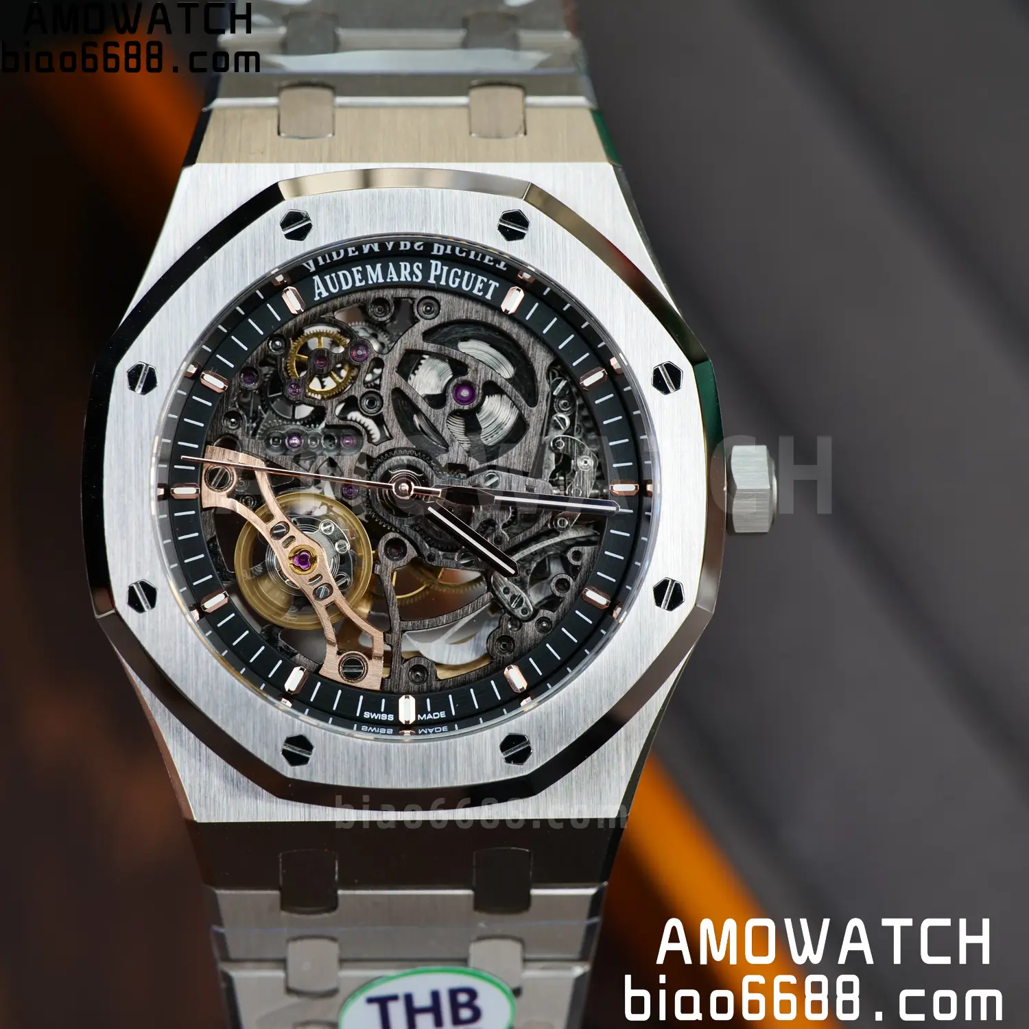 Royal Oak 41mm Openworked 15407 SS THB 1:1 Best Edition on SS Bracelet SA3132 V4 (Free Sprung)