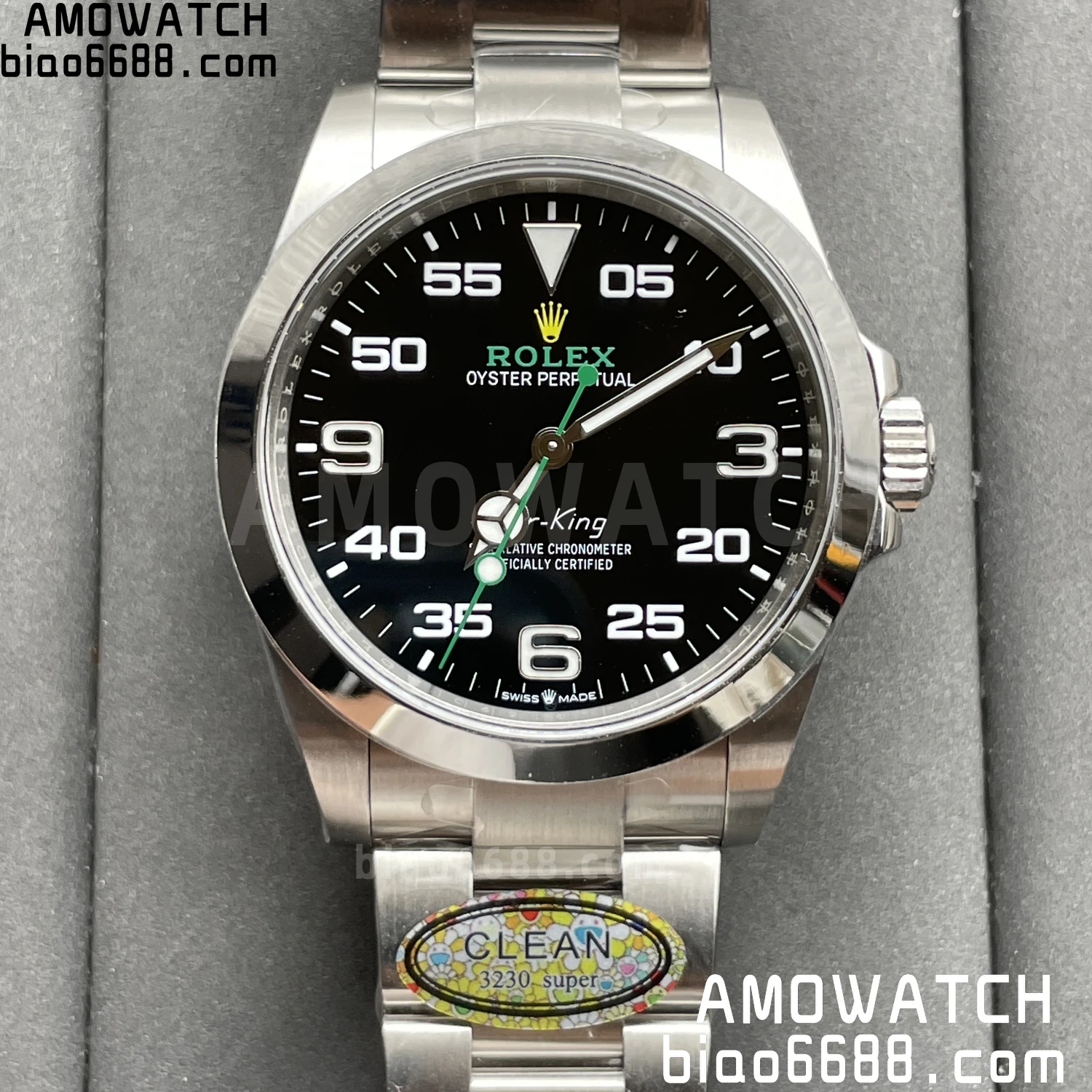 Rolex Air King 126900 40mm Stainless Steel Clean Factory 1:1 Best Edition Black Dial