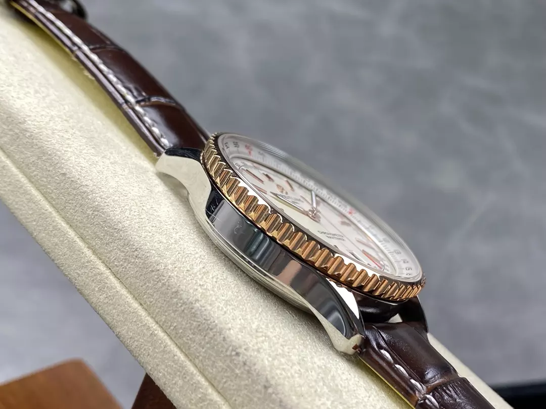 Breitling Navitimer Automatic 41mm SS BLSF Ice White Dial on Brown Leather Strap A2824 V2 - Image 5